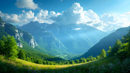 Fototapeta premium Breathtaking Mountain Landscape