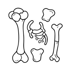 old bones icon, old bones vector illustration-simple illustration of old bones, perfect for old bones logos and icons