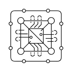 quantum circuit icon, quantum circuit vector illustration-simple illustration of quantum circuit, perfect for quantum circuit logos and icons