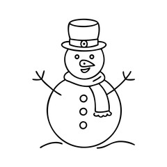 snowman icon, snowman vector illustration-simple illustration of snowman, perfect for snowman logos and icons
