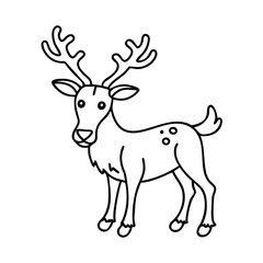 reindeer icon, reindeer vector illustration-simple illustration of reindeer, perfect for reindeer logos and icons