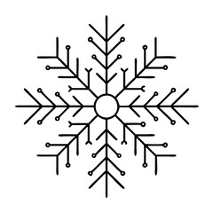 snowflake icon, snowflake vector illustration-simple illustration of snowflake, perfect for snowflake logos and icons