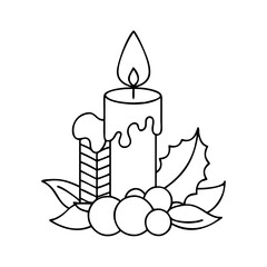holiday candle icon, holiday candle vector illustration-simple illustration of holiday candle, perfect for holiday candle logos and icons