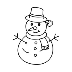 snowman icon, snowman vector illustration-simple illustration of snowman, perfect for snowman logos and icons