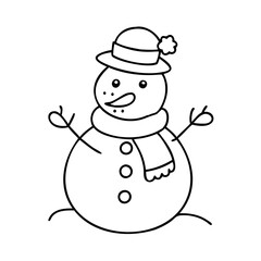 snowman icon, snowman vector illustration-simple illustration of snowman, perfect for snowman logos and icons