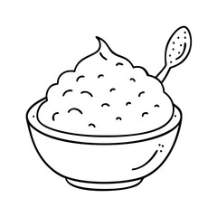 mashed potatoes icon, mashed potatoes vector illustration-simple illustration of mashed potatoes, perfect for mashed potatoes logos and icons