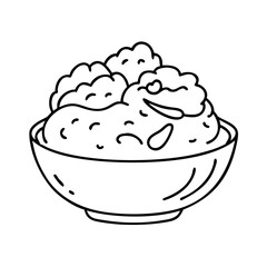 mashed potatoes icon, mashed potatoes vector illustration-simple illustration of mashed potatoes, perfect for mashed potatoes logos and icons