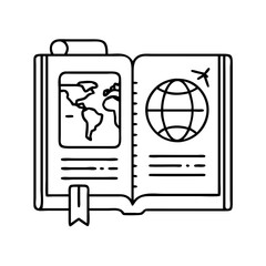 travel guidebook icon, travel guidebook vector illustration-simple illustration of travel guidebook, perfect for travel guidebook logos and icons