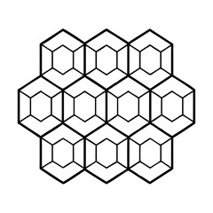 hexagon pattern icon, hexagon pattern vector illustration-simple illustration of hexagon pattern, perfect for hexagon pattern logos and icons