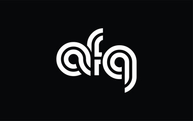 Obraz premium AFQ Creative Unique Modern Letter Logo Design. Stylized logo featuring a unique letter design, presenting abstract minimalist aesthetics and modern appeal.