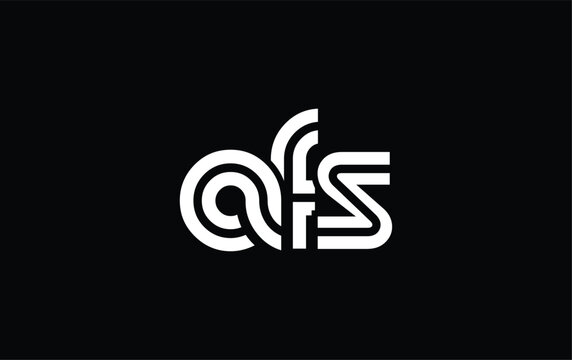 AFS Creative Unique Modern Letter Logo Design. Stylized logo featuring a unique letter design, presenting abstract minimalist aesthetics and modern appeal.