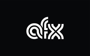 Fototapeta premium AFX Creative Unique Modern Letter Logo Design. Stylized logo featuring a unique letter design, presenting abstract minimalist aesthetics and modern appeal.