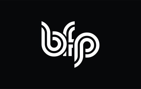 BFP Creative Unique Modern Letter Logo Design. Stylized logo featuring a unique letter design, presenting abstract minimalist aesthetics and modern appeal.