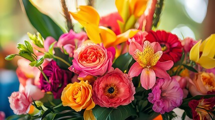 coloful beautiful flowers on the background, colored flowers on abstract background, flower wallpaper