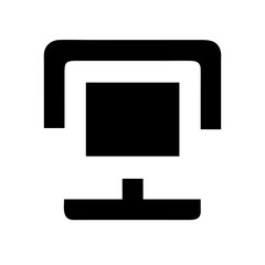 screen glyph  vector flat icon