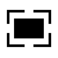 screen glyph  vector flat icon