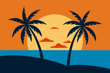 palm trees on the beach