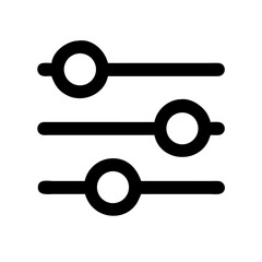 settings sliders free interface icon glyph  vector flat icon