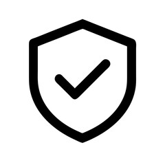 shield check  vector flat icon