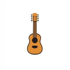 Naklejka premium Simple illustration of an acoustic guitar