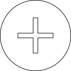 Plus single vector illustration icon