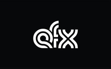 EFX Creative Unique Modern Letter Logo Design. Stylized logo featuring a unique letter design, presenting abstract minimalist aesthetics and modern appeal.