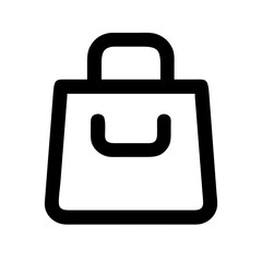 shopping bag glyph  vector flat icon