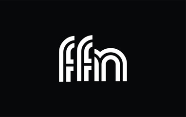 FFN Creative Unique Modern Letter Logo Design. Stylized logo featuring a unique letter design, presenting abstract minimalist aesthetics and modern appeal.