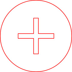 Plus single vector illustration icon