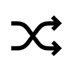 Obraz premium shuffle vector flat icon