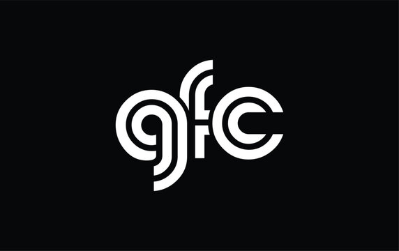 GFC Creative Unique Modern Letter Logo Design. Stylized logo featuring a unique letter design, presenting abstract minimalist aesthetics and modern appeal.