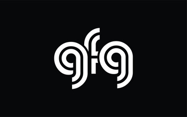GFG Creative Unique Modern Letter Logo Design. Stylized logo featuring a unique letter design, presenting abstract minimalist aesthetics and modern appeal.