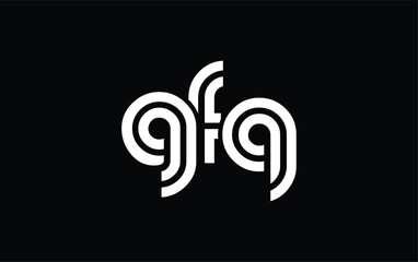 GFQ Creative Unique Modern Letter Logo Design. Stylized logo featuring a unique letter design, presenting abstract minimalist aesthetics and modern appeal.