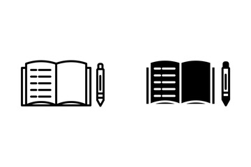 Note icon set. notepad icon vector. edit file. write icon