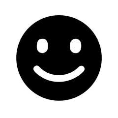 smile beam glyph  vector flat icon