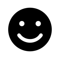 smile glyph  vector flat icon