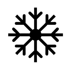 snowflake glyph  vector flat icon