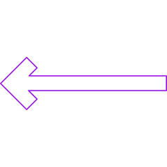 Left Arrow single vector illustration icon