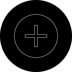 Plus single vector illustration icon