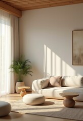 zen inspired minimalist aesthetic soft textures relaxing calm serenity home decor design, relaxation, interior, nature, light, space, style, comfort, cozy