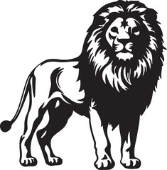 Illustration face of a lion king