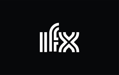 IFX Creative Unique Modern Letter Logo Design. Stylized logo featuring a unique letter design, presenting abstract minimalist aesthetics and modern appeal.