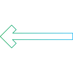 Left Arrow single vector illustration icon