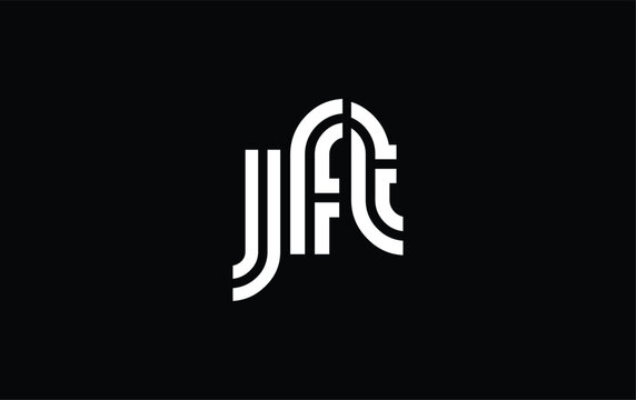 JFT Creative Unique Modern Letter Logo Design. Stylized logo featuring a unique letter design, presenting abstract minimalist aesthetics and modern appeal.