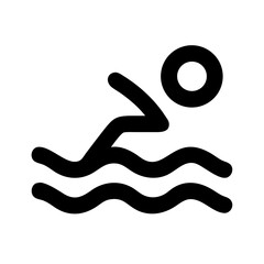 swimmer  vector flat icon