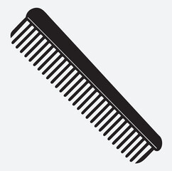 a comb silhouette vector art illustration, comb isolated on white background
