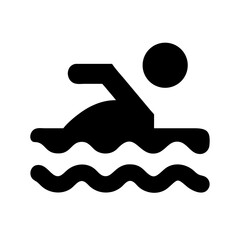swimmer  vector flat icon
