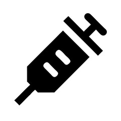 syringe glyph  vector flat icon