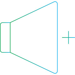 Volume Up single vector illustration icon