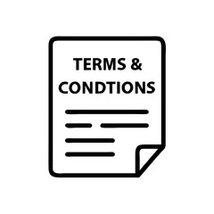 terms and conditions vector flat icon
